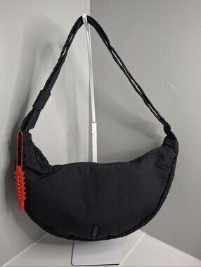 Thacker New York Black Nylon Crescent Sling Shoulder Bag NWOT